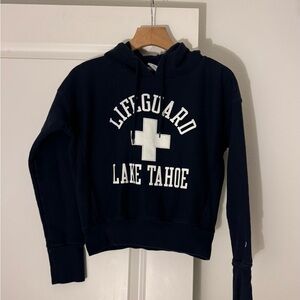 Champion Lifeguard Lake Tahoe women’s navy blue hoodie sweatshirt size XS